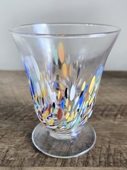 Venetian Murano Art Glass Footed Goblet Drinkware Barware Italy New