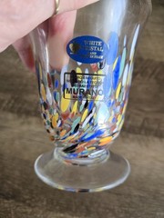 Venetian Murano Art Glass Footed Goblet Drinkware Barware Italy New
