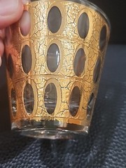 1 Culver Cannella 22kt Gold Old Fashioned Rocks Glasses MCM Vintage Replacement