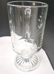 Vintage Princess House Heritage Etched Irish Coffee Mugs – Set of 4 – 5 5/8″ h