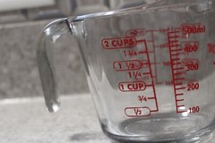 Vintage Anchor Hocking 2 Cup 500ml 1/2 qt Size Glass Measuring Cup Red