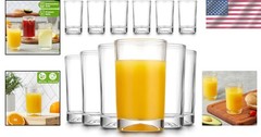 Durable 6-Piece Set of 5.5 oz Clear Juice Glasses – Stylish & Practical