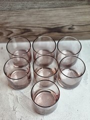 Libbey Metropolitan Plum Old Fashion Rocks Glasses Set Of 7 Lowball Barware