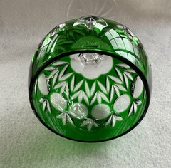 Wine Glass Cut to Crystal – green