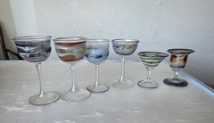 Pavel Molnar «Collectors Lot» Of 6 1980’s Cordial Glasses, GORGEOUS!