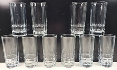 10 Libbey Squire Cooler Glasses Set Clear Vertical Cut Drink Tumbler Barware Lot