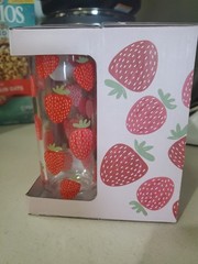 Fresh Picks Strawberry Cocktail Glasses 10 Oz Set Of 4 Drinking Glasses/Tumblers