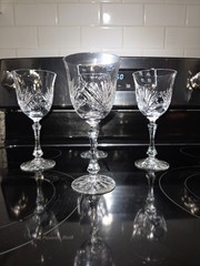 Vintage Rogaska Etched Crystal Glasses