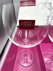 4 VTG Cristal d’Arques Paris Selection Cabernet Balloon Wine Glass 20oz Orig Box
