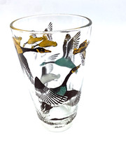 Vintage Hazel Atlas Hunting Birds Geese Glass Tumbler