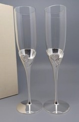 Lenox True Love Flute Pair Champagne Excellent