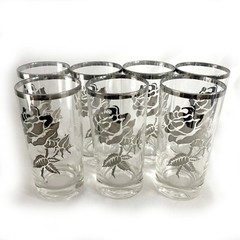 Vintage Mid Century Modern Glasses Highball 12 oz. Set of 7