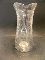 Vintage ABP Etched Rose & Daisy Crystal Pitcher 10.5″ x 5.63″ Excellent Cond