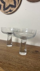 LASVIT CZECH GEORGE YABU & GLENN PUSHELBERG CLEAR “OTTO”CHAMPAGNE COUPE SET OF 2