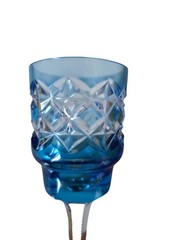 Faberge Crystal Cordial Glass Na Zdorovye Blue