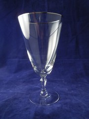 4 Tiffin Franciscan Glass 13620 Platinum Water Goblets Crystal Set of 4
