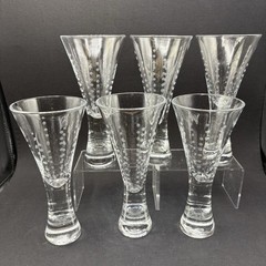 Set/6 Metropolis (Vertical Dots) collection by Home Essentials Toasting Glasses