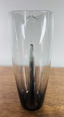 Morgantown Normandie Smoky Glass Pitcher Martini Set 6 Glasses MCM Barware