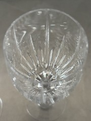 Set of 2 ARTIC LIGHTS Crystal WINE GLASSES by MIKASA Lead Crystal 9” L-A