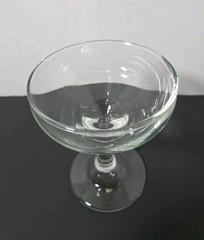 Vintage Clear 4oz Champagne Coupe Glasses Set of 3 – 4.25” Tall
