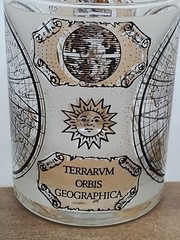 VINTAGE Culver 22K Globe ORBIS GEOGRAPHICA Gold Double Old Fashion Rocks Glasses