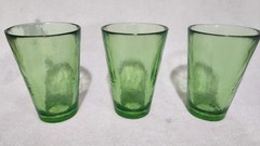 Yalos Casa Murano Green Hand-Blown Drinking Glass Tumbler Italy
