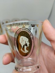 Gold Queen Women Portrait Highball Mid Century MCM Cosmopolitan Bar Glasses VTG