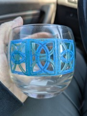 2 Vintage mid-century modern Rare cocktail glasses; Irene Pasinski Washington