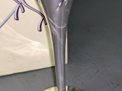 Lenox True Love Champagne Flute Set of 2 Toasting Glasses Silverplated Stem (45)