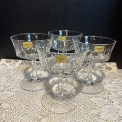 Cristal D Arques Duran-Luminarc Regency-4 1/2” Champagne/ Sherbert Glasses-4