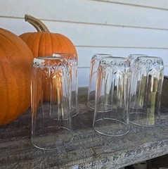 (6) St. George AMERICAN HERITAGE OPTIC Crystal Highball Glasses 12oz WEIGHTED