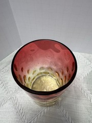 EAPG Hobbs Brockunier Amberina Inverted Thumbprint Tumblers ~ Set of 2