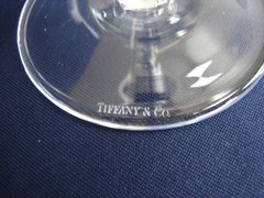 Pair of Tiffany & Co. Crystal TFC14 Cut Panels Fluted Toasting Champagne Stems