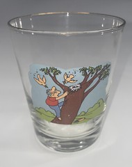 VTG Set Of 6 ASHBY – GOLF Glass Cups-Cocktail TUMBLER – GOLF Themed Glass COMEDY