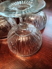 Iris & Herringbone Stemmed Serbert Glass Set#2