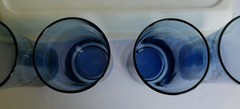 Set Of 8 Vintage Libbey Bolero Dusky Blue Glasses Tumbler Cooler 16 oz