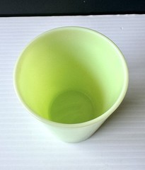 Vtg Jeannette Uranium Glass Jadeite Green Tumbler/Cup 3.75” VHTF Depression