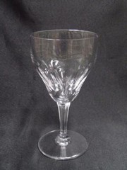 Val St. Lambert Riviera, 9 Cut Thumbprints: Port Wine (s), 5 3/8″ Tall