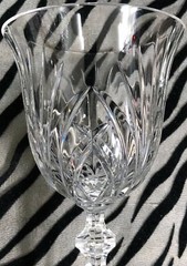 2 Gorham ROSEWOOD Clear Cut Crystal Wine Glasses 7 & 7/8 in. 1999-2006