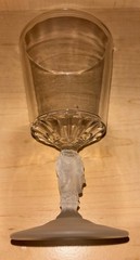 L G Wright Three-Faces Frosted Stem, Water Goblet, 6 1/4″