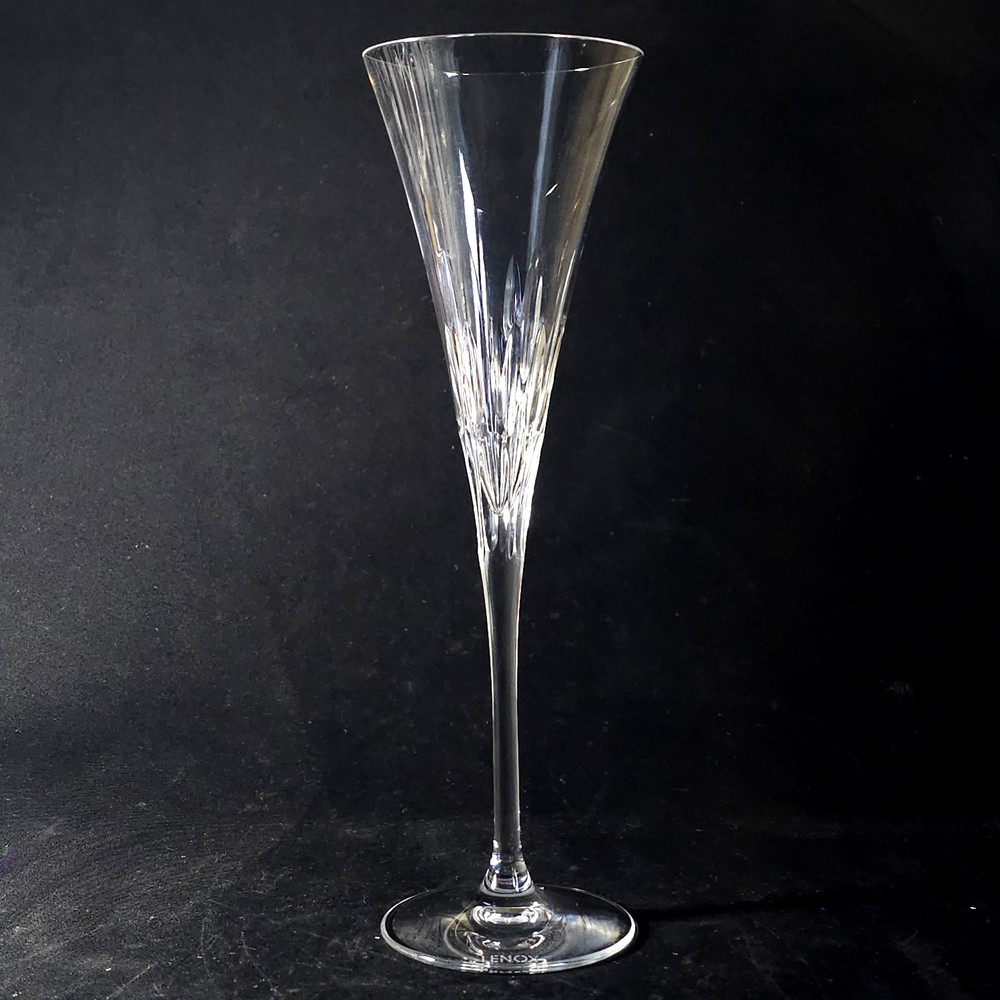 LENOX FIRELIGHT CHAMPAGNE TOASTING FLUTE, Cut Lead Crystal, 11 1/8″, 8 oz, USA