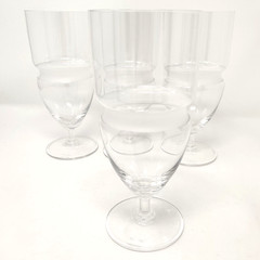 SET OF 4 Vera Wang Wedgwood St. Tropez Water Ice Tea Glasses Goblets Party Event