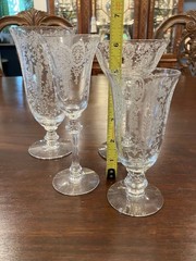 June Night by Tiffin-Franciscan -RARE- 4 Piece Place Setting of Antique Crystal