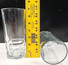 10 Libbey Squire Cooler Glasses Set Clear Vertical Cut Drink Tumbler Barware Lot