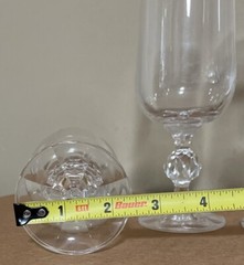 Set of 4 Bohemia Fine Lead Crystal 10oz Wine Champagne Flute Glasses Czech Repub