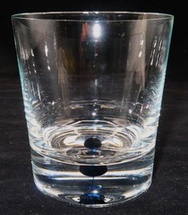 Orrefors INTERMEZZO BLUE, Blue Teardrop Double Old Fashioned, 4″ Tall