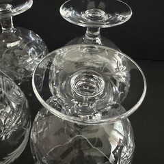 Set of 6 – Royal Brierley 10 oz Brandy Snifters 5″ Honeysuckle Pattern – Glasses