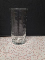 4 Vintage Libbey Crisa Pebbled Dimpled Optic Textured Clear Glass Juice Tumblers