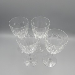 Gorham Crystal Stemware ROYAL DEVON Water Goblets – Set of Four
