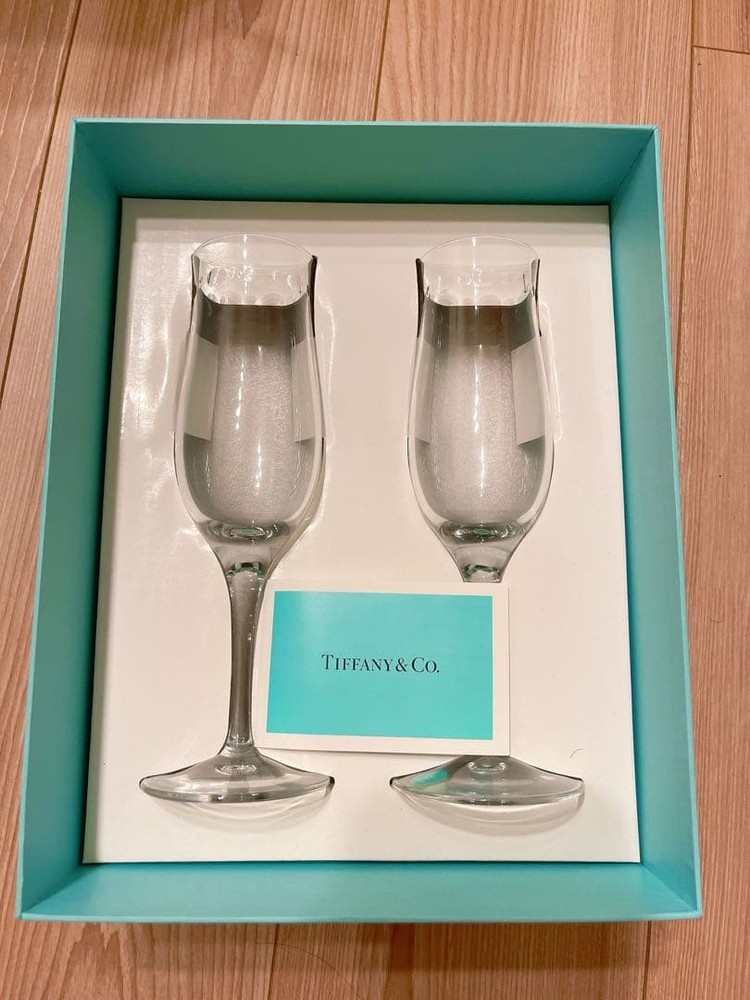 Tiffany & Co. Dot Pattern Champagne Glass Set of 2 Glassware